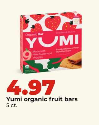 Yumi organic fruit bars