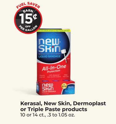 Kerasal, New Skin, Dermoplast or Triple Paste products