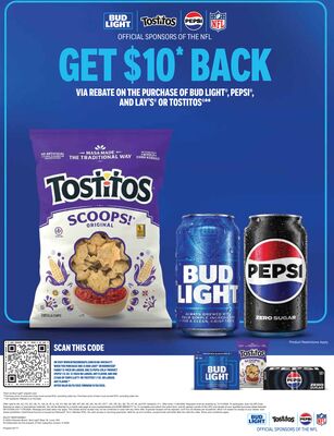 BUD LIGHT®, PEPSI®AND, LAY'S® OR TOSTITOS®