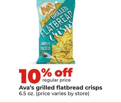 Ava's grilled flatbread crisps