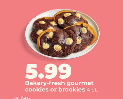 Bakery-fresh gourmet cookies or brookies