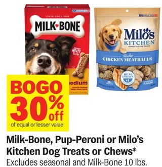 Milk-Bone, Pup-Peroni or Milo's Kitchen Dog Treats or Chews*
