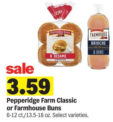 Pepperidge Farm Classic or Farmhouse Buns