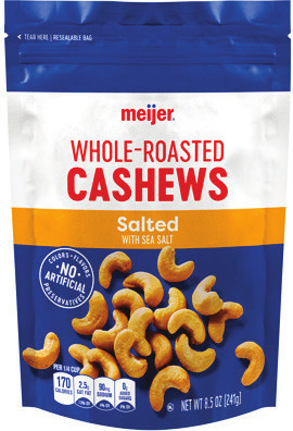 Meijer Cashews Stand Up Bag