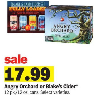 Angry Orchard or Blake's Cider*