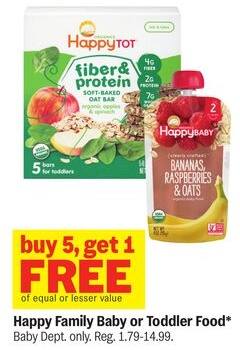 Happy Family Baby or Toddler Food*