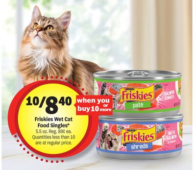 Friskies Wet Cat Food Singles*