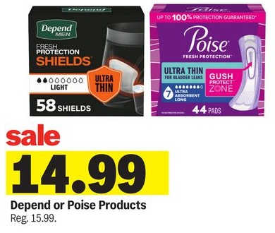 Depend or Poise Products