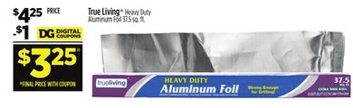 True Living® Heavy Duty Aluminum Foil 37.5 sq. ft.