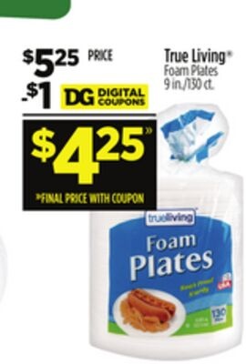 True Living Foam Plates