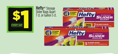 Hefty® Storage Slider Bags Quart