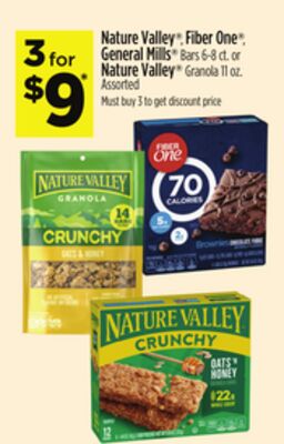Nature Valley® Fiber One®, General Mills® Bars 5-8 ct., or Nature Valley® Granola 11 oz.
