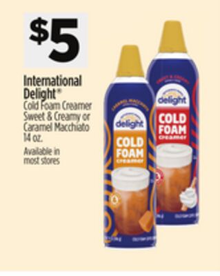 International Delight® Cold Foam Creamer Sweet & Creamy or Caramel Macchiato