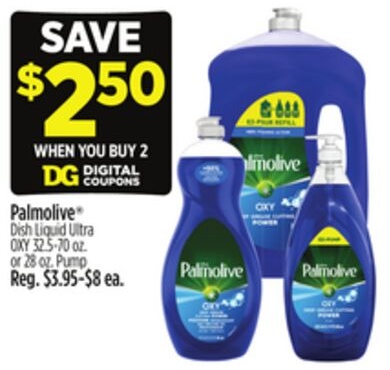 Palmolive® Dish Liquid Ultra OXY 32.5-70 oz. or 28 oz. Pump