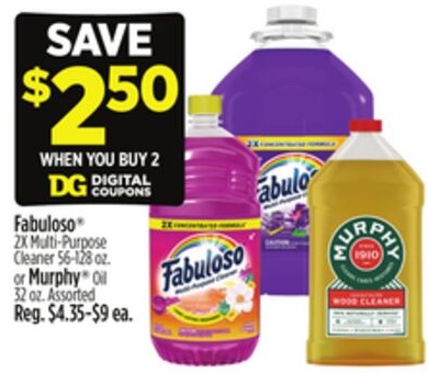 Fabuloso® 2X Multi-Purpose Cleaner or Murphy® Oil
