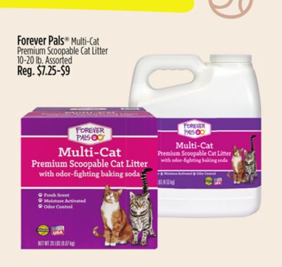 Forever Pals® Multi-Cat Premium Scoopable Cat Litter