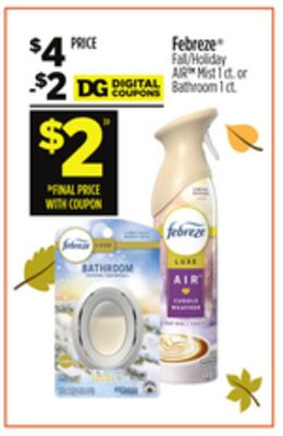 Febreze® Fall/Holiday AIR™ Mist 1 ct., or Bathroom 1 ct.