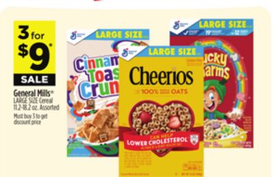General Mills® LARGE SIZE Cereal