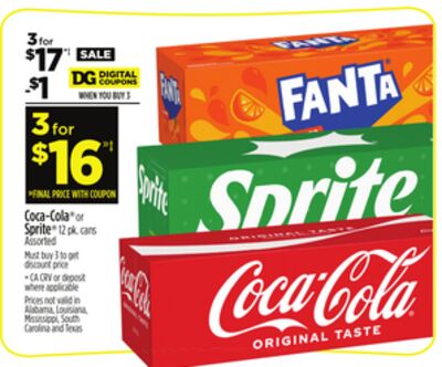 Coca-Cola® or Sprite®
