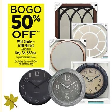 Wall Clocks or Wall Mirrors