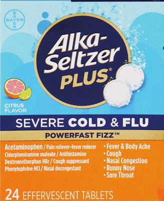 Alka-Seltzer Plus Powerfast Fizz 24 ct. or Coricidin HBP 16-20 ct