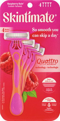 ANY Schick/Skintimate 4 ct. or 12 ct. disposable razors.