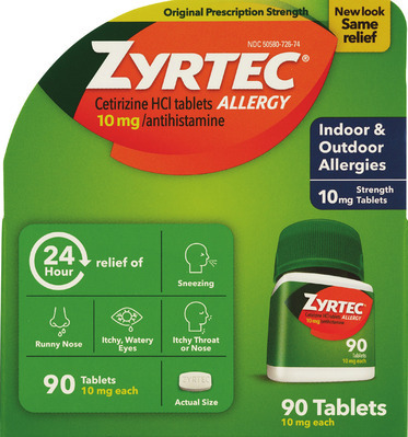 Zyrtec 90 ct.