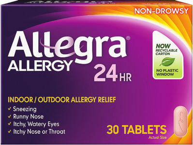 Adult Nasacort 120 sprays, Allegra 24 gelcaps, 30 tablets or Xyzal 35 ct. (excludes ALL products with pseudoephedrine or ephedrine).