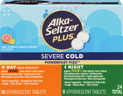 Alka-Seltzer Plus Powerfast Fizz 24 ct. or Coricidin HBP 16-20 ct