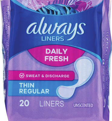 ANY Tampax, Always Radiant, Infinity, Pure Cotton pads, liners, ZZZ period underwear or L. feminine care
