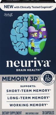 Neuriva brain health plus capsules 30 ct., gummies 50 ct. or Memory 3D 30 ct.