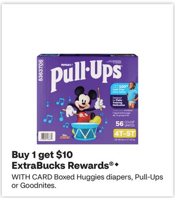 Boxed Huggies diapers, Pull-Ups or Goodnites.