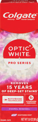 Colgate Optic White 3 oz, Total value pk. paste, 360°, Total Active Prevention, Gum Health or Sensitive/Gum Expert manual 2 ct. brush