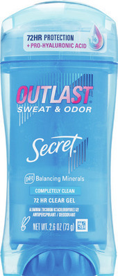 Secret deodorant or whole body deodorizing body wash (excludes clinical, sprays, twin pks. and whole body deodorant).
