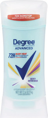 Degree deodorant or dry sprays (excludes twin pks. and whole body).