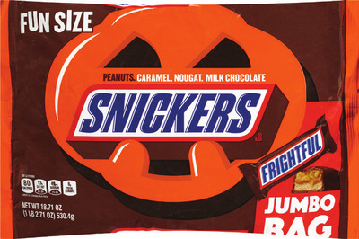 Hershey's jumbo snack size 14.4-20.1 oz or Mars jumbo fun size 18.28-18.71 oz.