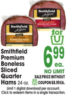 Smithfield Premium Boneless Sliced Quarter Hams