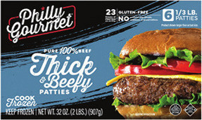 Philly Gourmet Beef Burgers