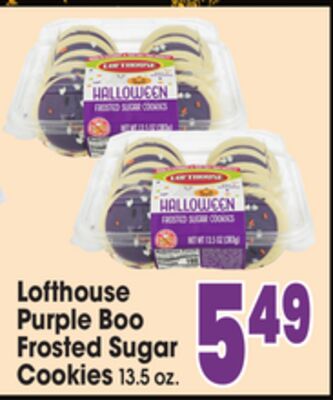 Lofthouse Purple Boo Frosted Sugar Cookies