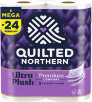 Quilted Northern Bath Tissue 6 ct. Mega Roll or Sparkle 6 ct. Double Roll