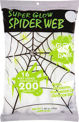 Halloween Super Glow Spider Web