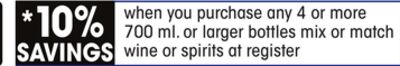 Wine or spirits at register