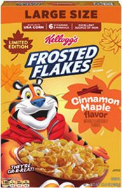 Kellogg's Frosted Flakes Cinnamon Maple or Pumpkin Spice