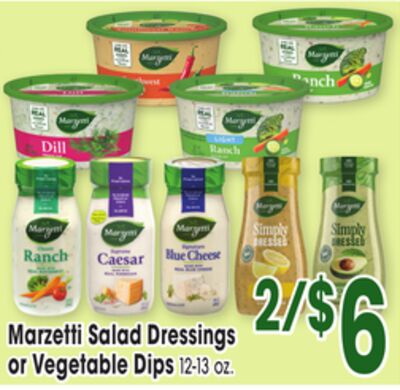 Marzetti Salad Dressings or Vegetable Dips