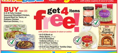 H-E-B Fully Cooked Seasoned Shredded Chicken, Chipotle Beefy Stew, or Poblano Chicken Mesquite Rub