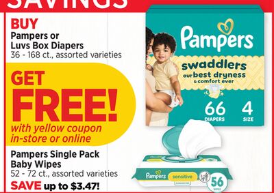 Pampers Single Pack Baby Wipes