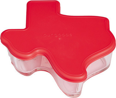 our goods Texas-Shaped Borosilicate Glass Food Storage Containers