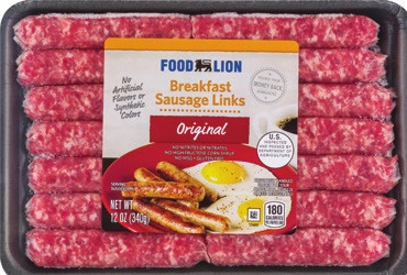 Food Lion Breakfast Sausage Links or Patties