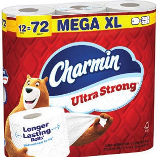 12 Mega XL Rolls Charmin, 6 Triple Rolls Bounty