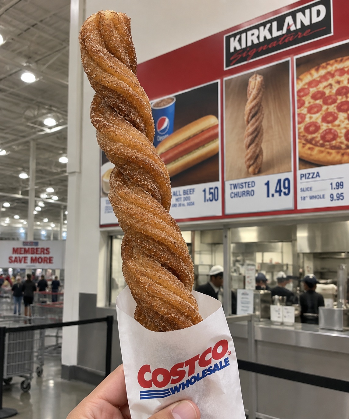 RetailShout illustration of a Costco twisted churro